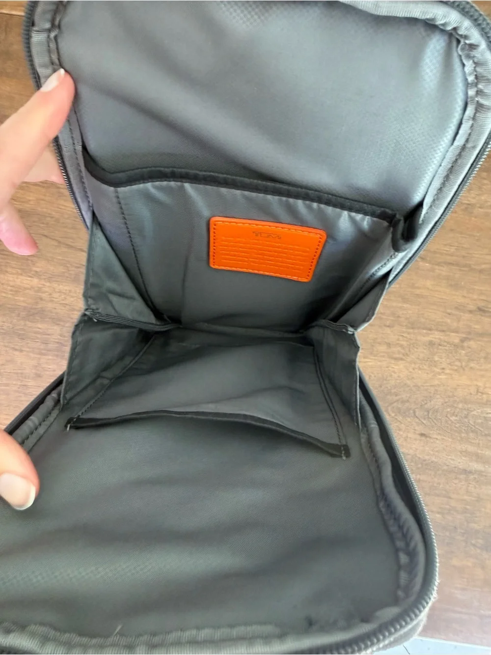 Tumi Alpha Large Sling Bag - Grey with Black & Orange